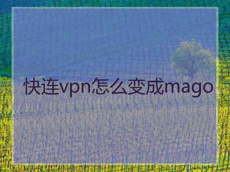 快连vpn怎么变成mago