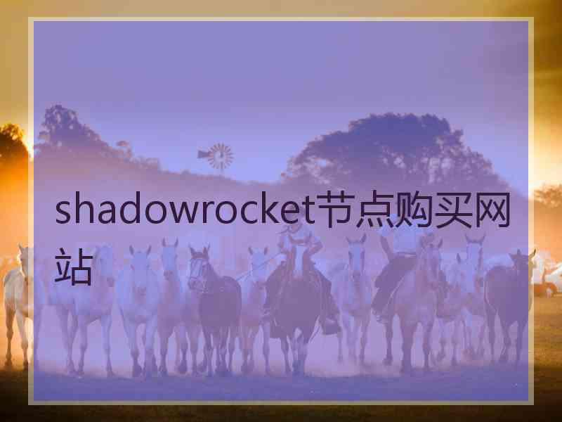 shadowrocket节点购买网站