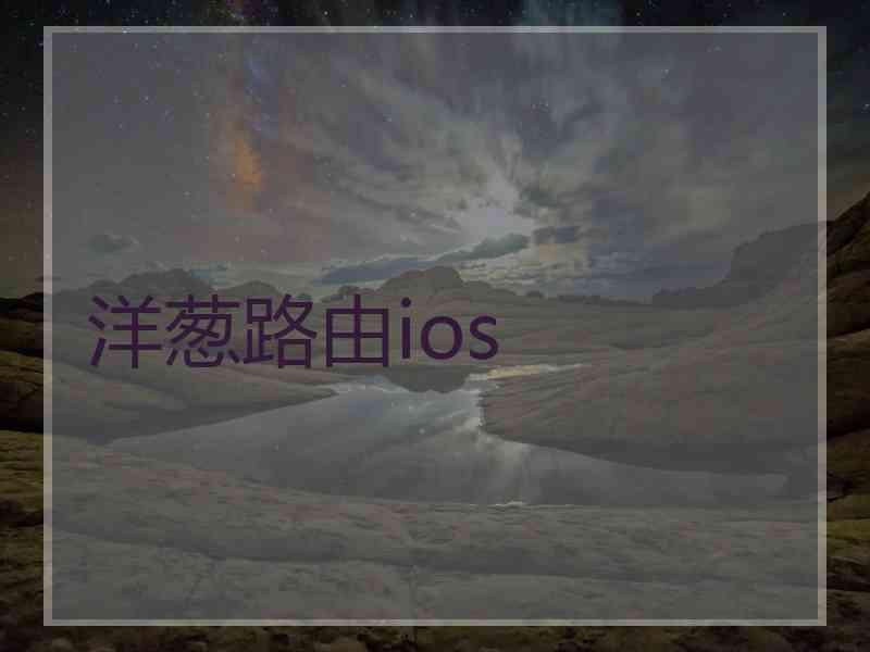 洋葱路由ios