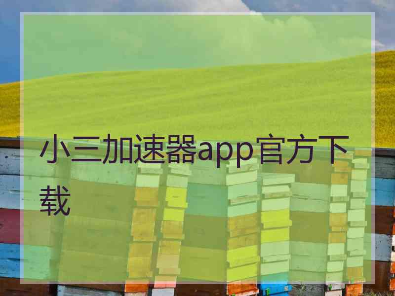 小三加速器app官方下载