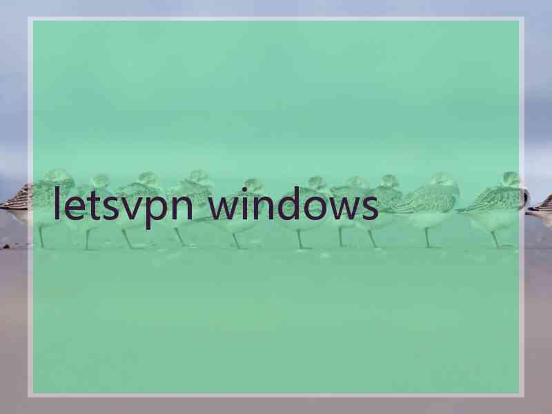 letsvpn windows