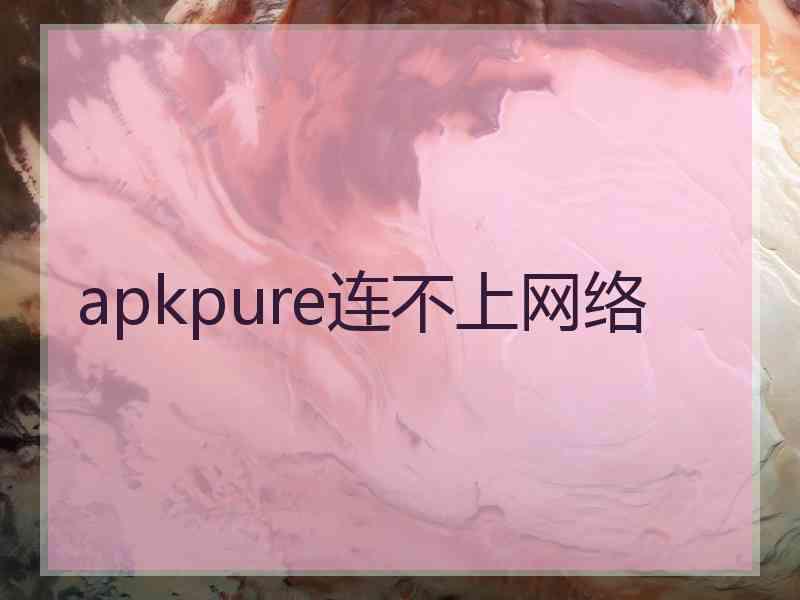 apkpure连不上网络