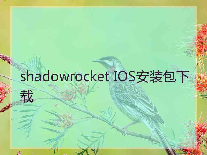 shadowrocket IOS安装包下载