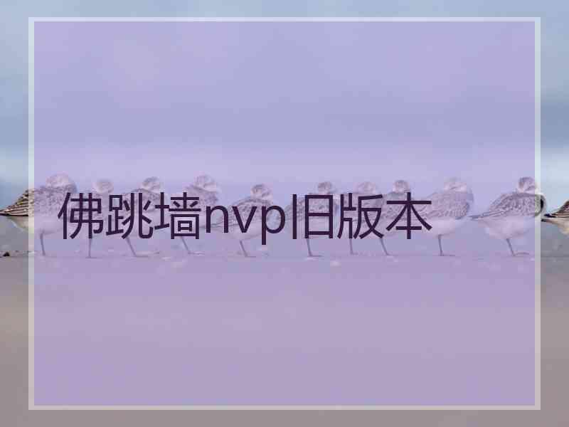 佛跳墙nvp旧版本