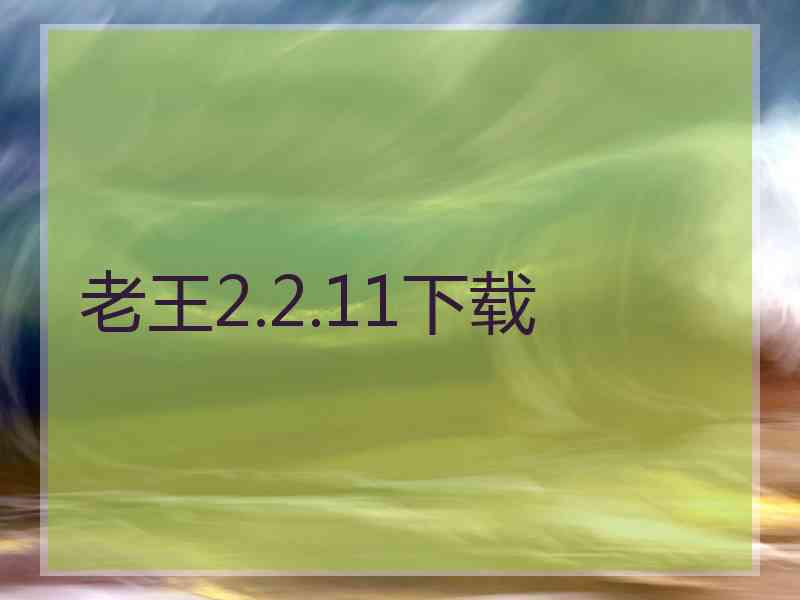 老王2.2.11下载