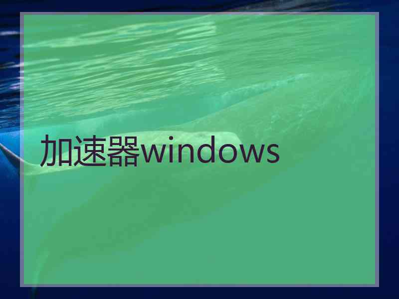 加速器windows