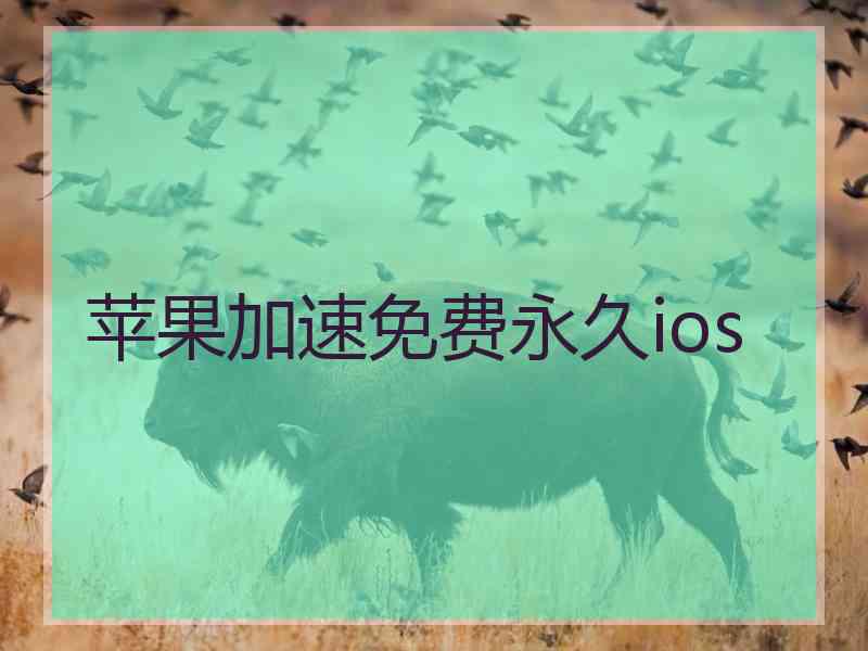 苹果加速免费永久ios