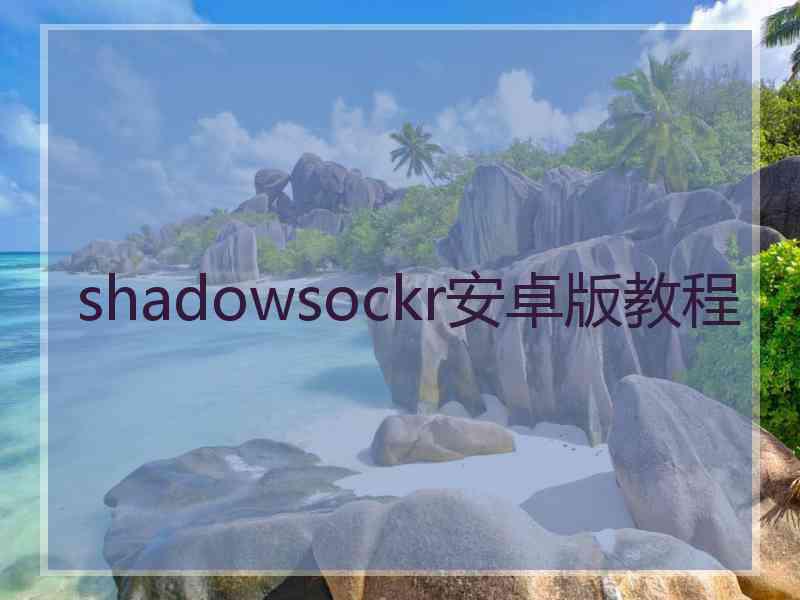 shadowsockr安卓版教程