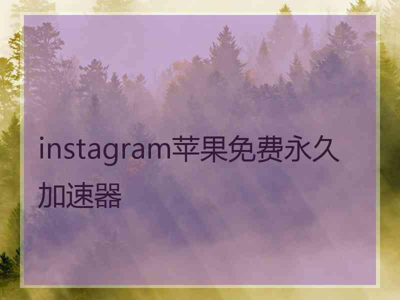 instagram苹果免费永久加速器