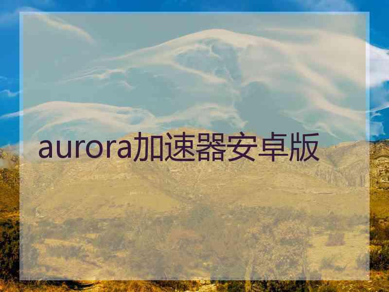 aurora加速器安卓版