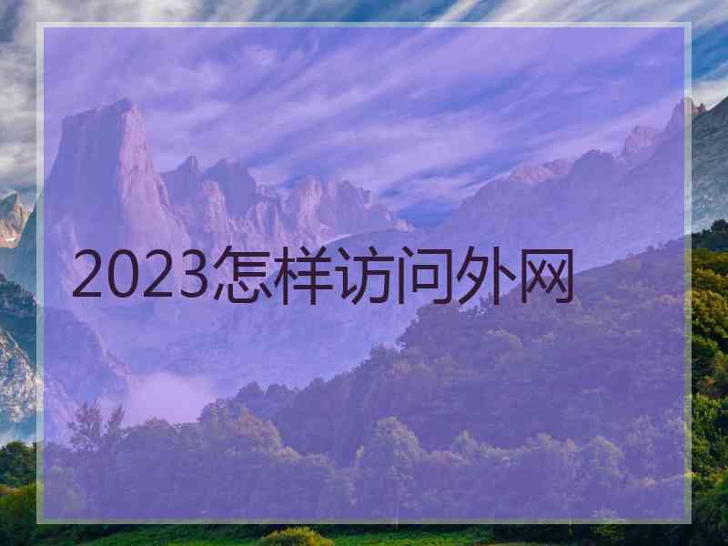 2023怎样访问外网