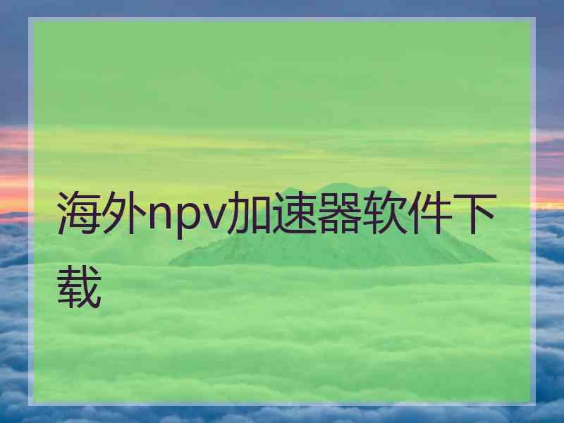 海外npv加速器软件下载