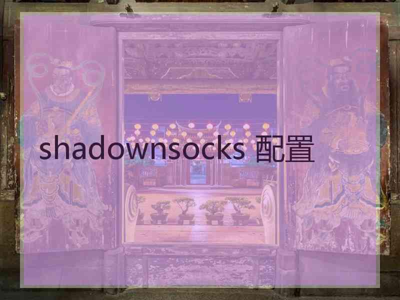 shadownsocks 配置