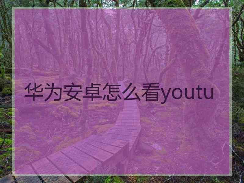 华为安卓怎么看youtu