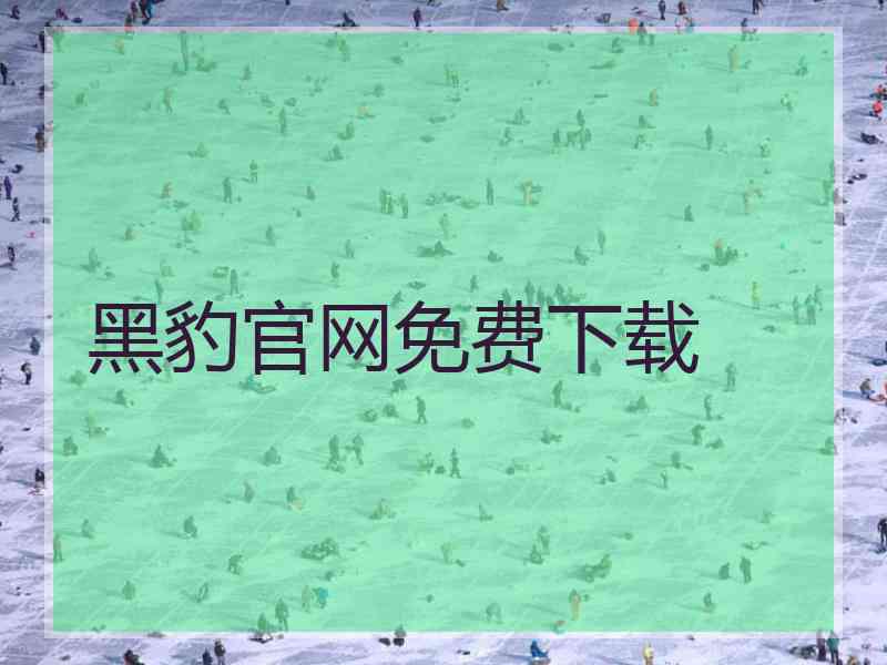 黑豹官网免费下载