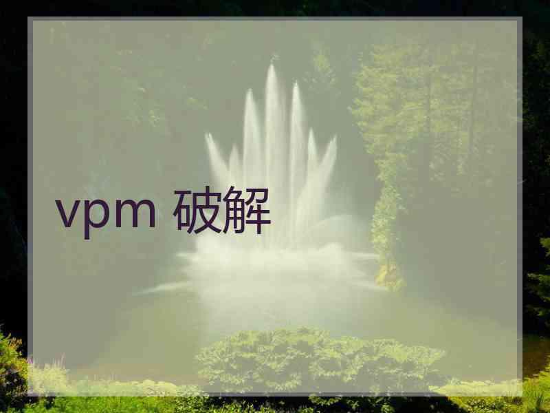 vpm 破解