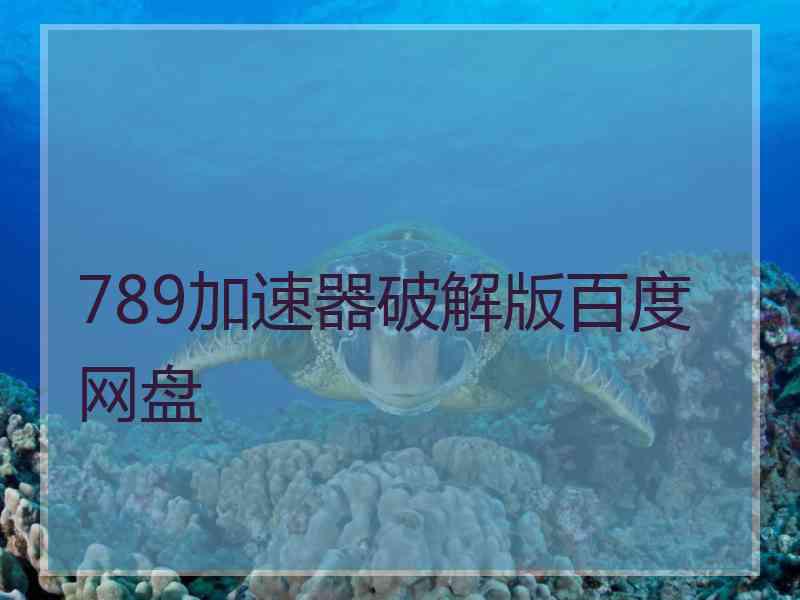 789加速器破解版百度网盘