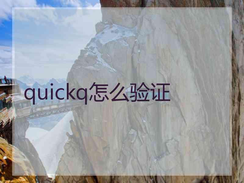 quickq怎么验证