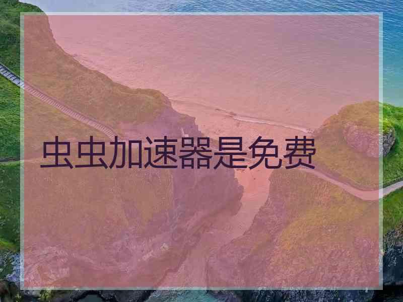 虫虫加速器是免费