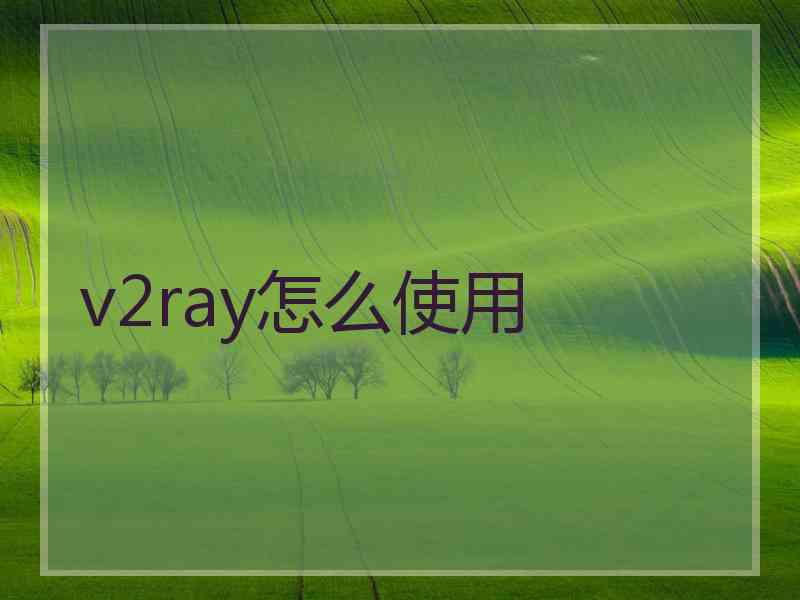 v2ray怎么使用