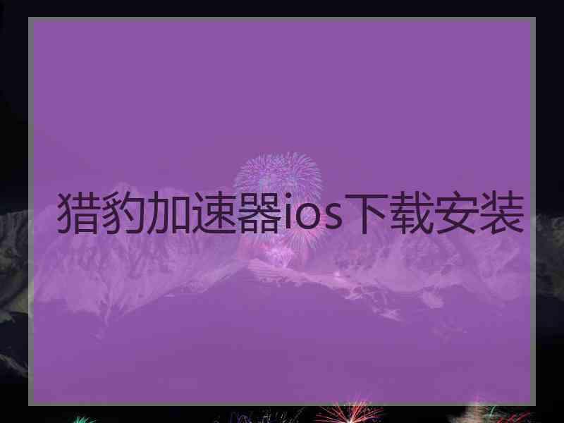 猎豹加速器ios下载安装