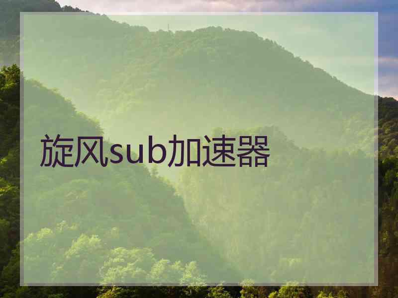 旋风sub加速器