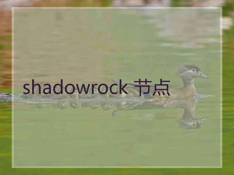 shadowrock 节点