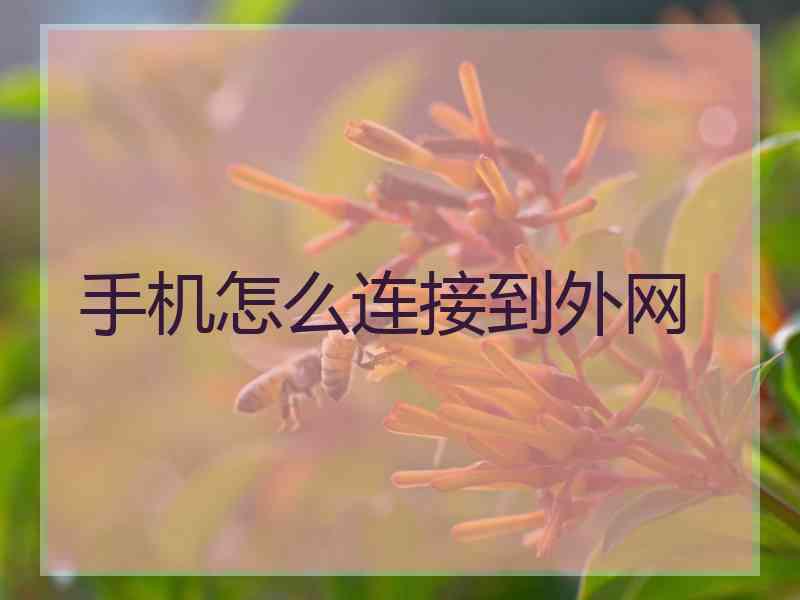 手机怎么连接到外网