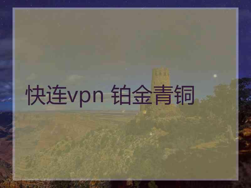 快连vpn 铂金青铜