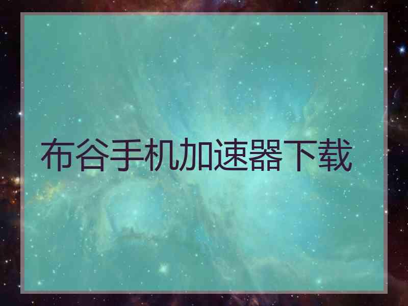 布谷手机加速器下载