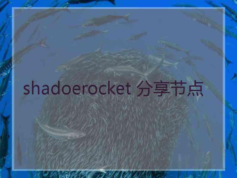 shadoerocket 分享节点