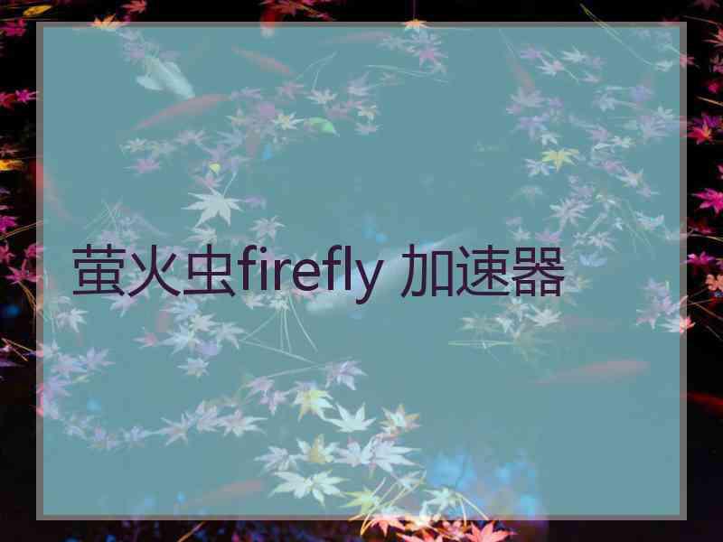 萤火虫firefly 加速器