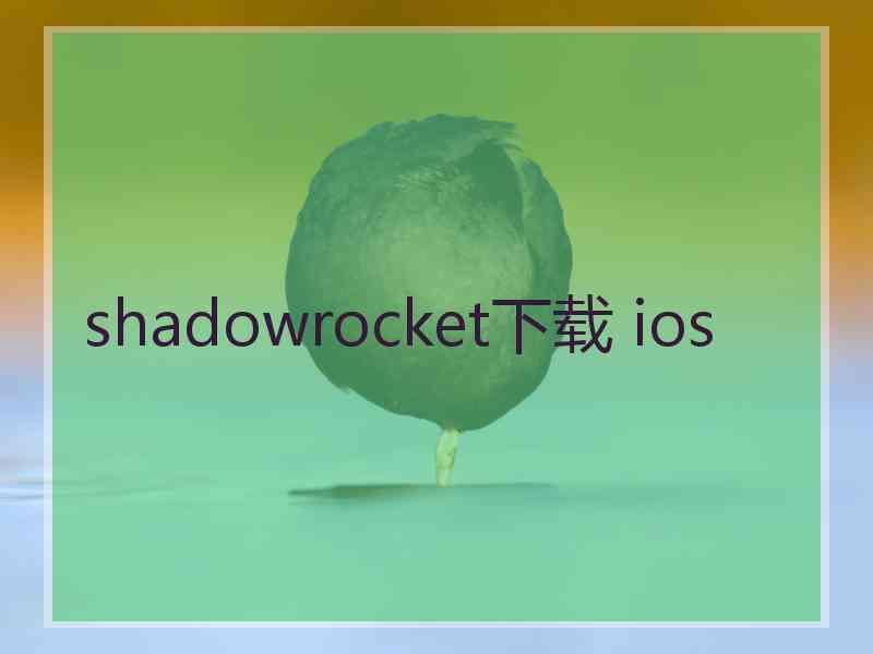 shadowrocket下载 ios