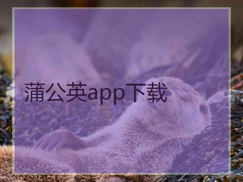 蒲公英app下载