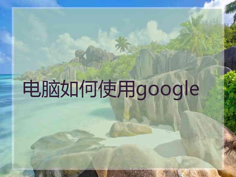 电脑如何使用google