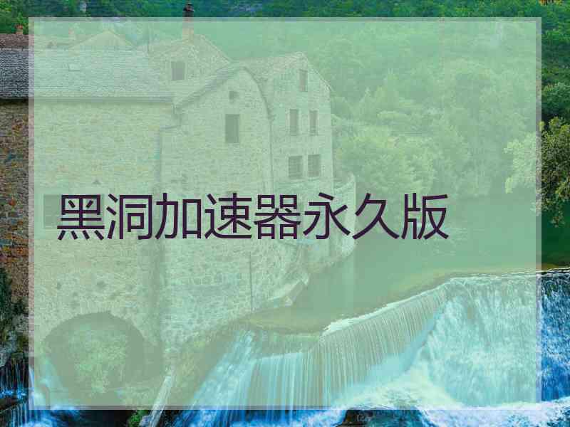 黑洞加速器永久版