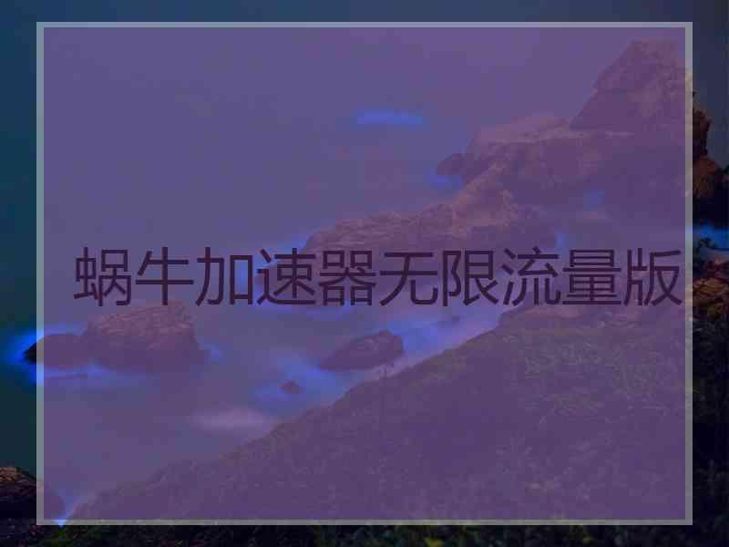 蜗牛加速器无限流量版