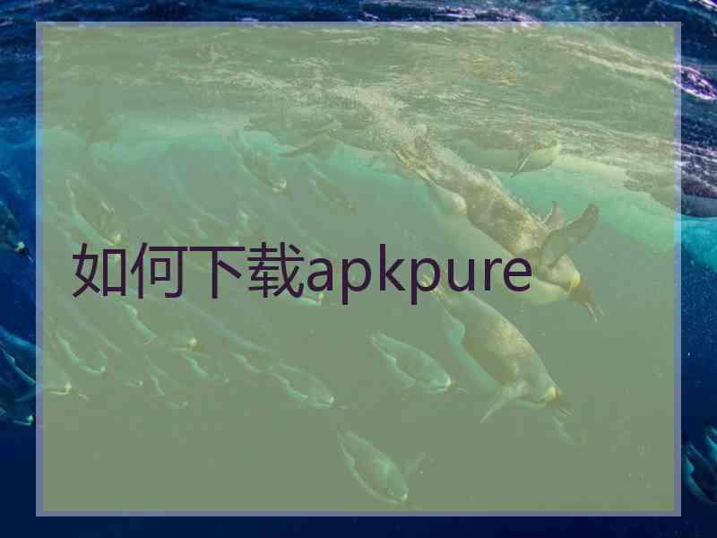 如何下载apkpure