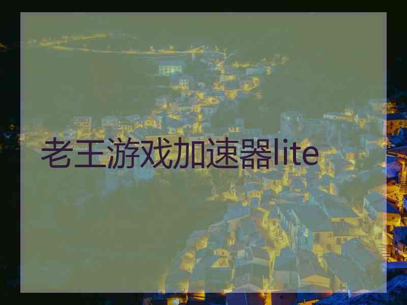 老王游戏加速器lite