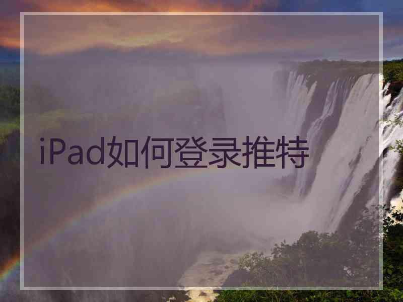 iPad如何登录推特