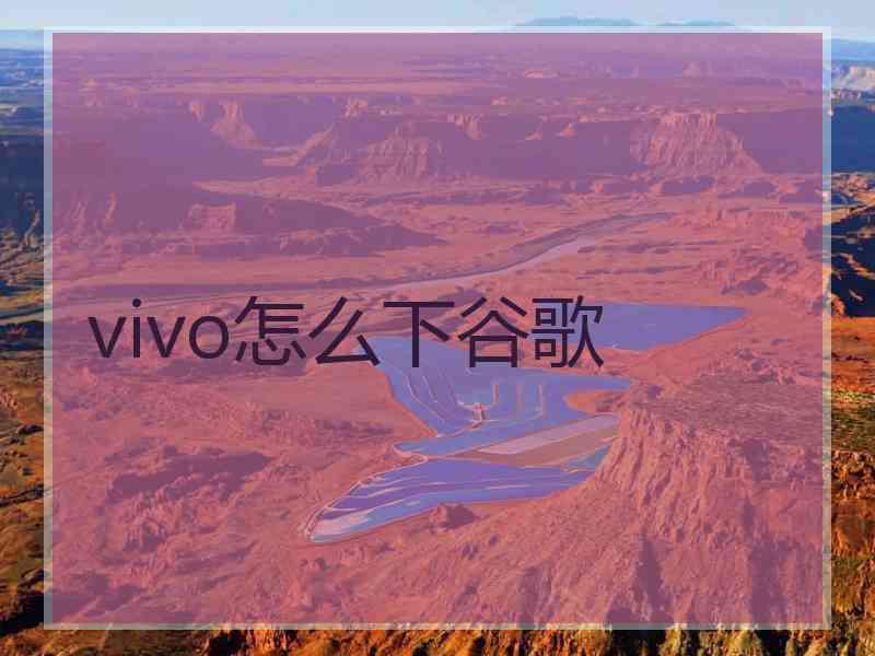 vivo怎么下谷歌