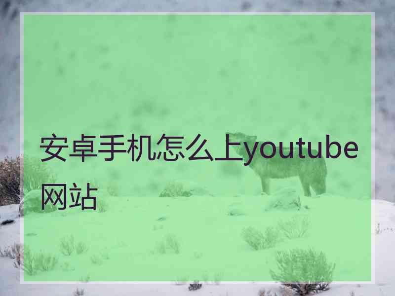 安卓手机怎么上youtube网站