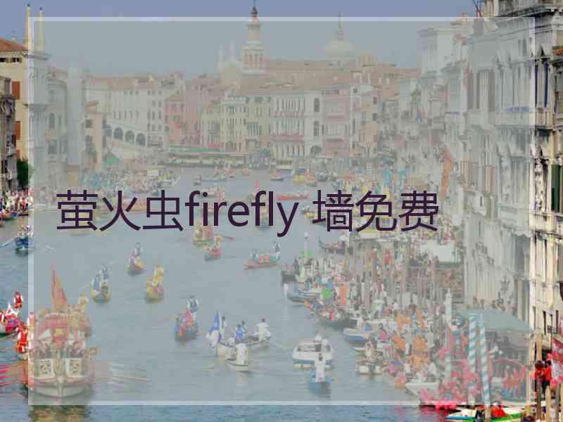 萤火虫firefly 墙免费