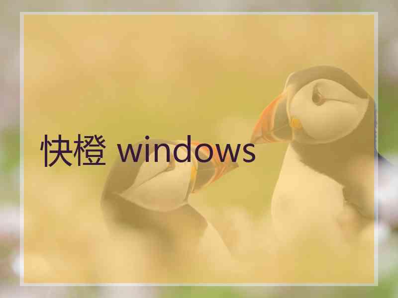 快橙 windows