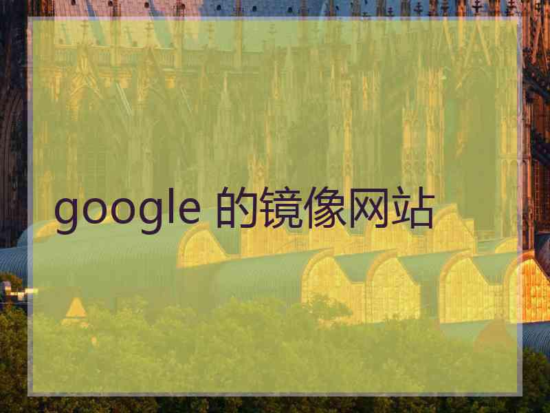 google 的镜像网站