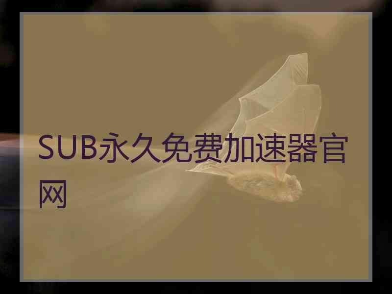 SUB永久免费加速器官网