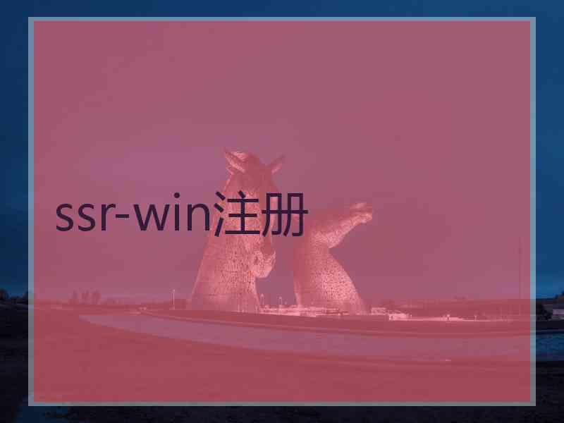 ssr-win注册