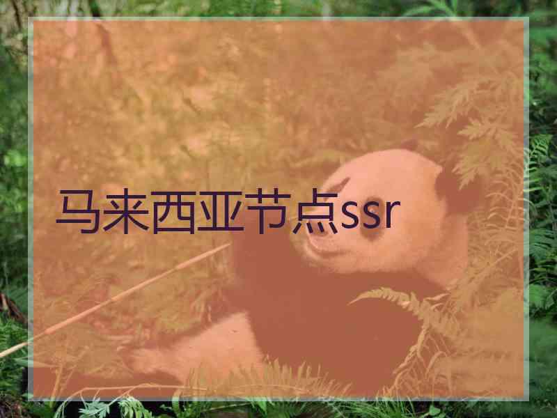 马来西亚节点ssr