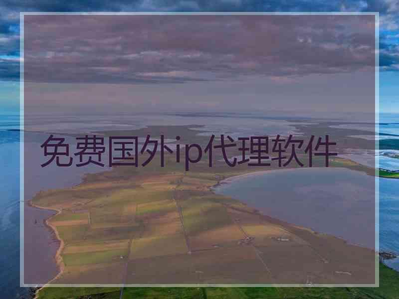 免费国外ip代理软件