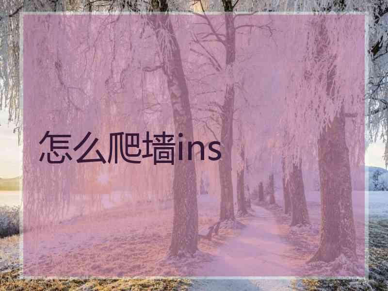 怎么爬墙ins